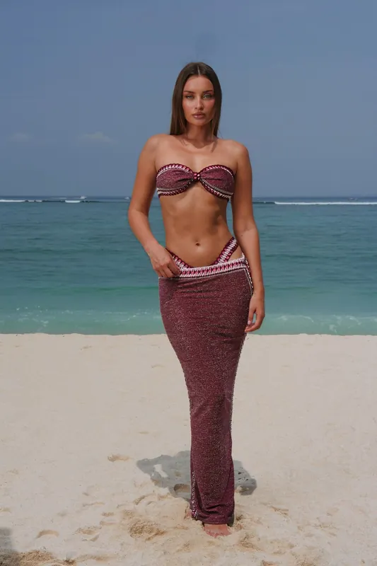 Ariella Lurex Maxi Skirt - Moda Minx