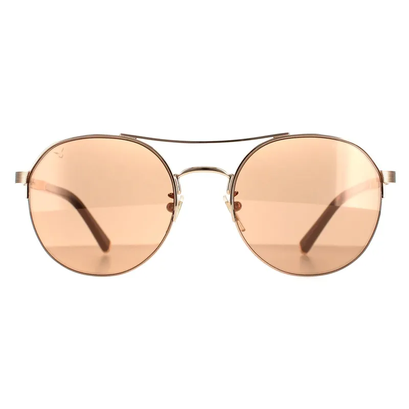 Aviator Shiny Copper Gold Brown Mirror Copper SPLA24 Lewis 03 - Police