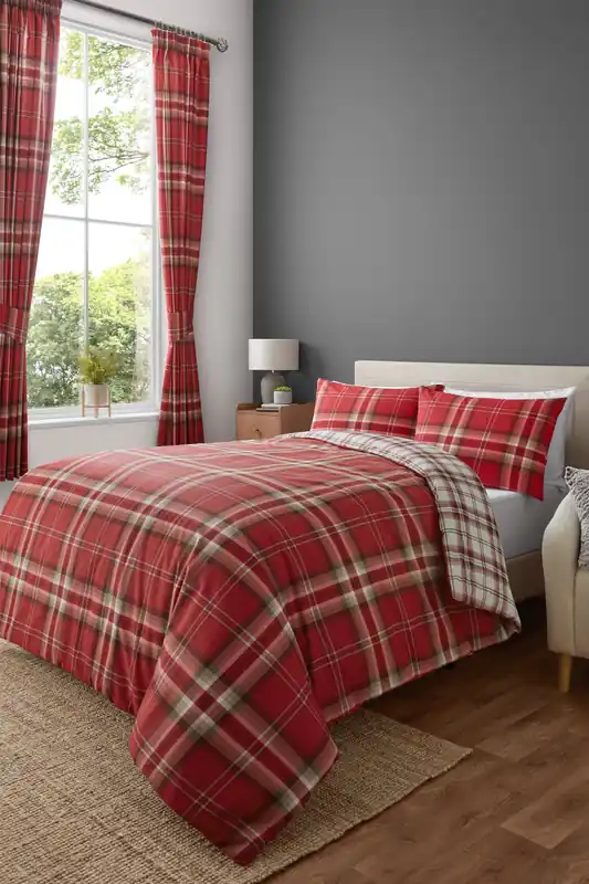 'Kelso Check' Reversible Duvet Cover Set - Catherine Lansfield