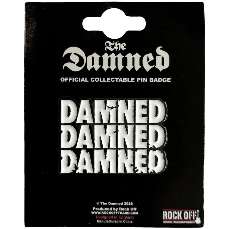 Pin Stacked Logo Badge - The Damned