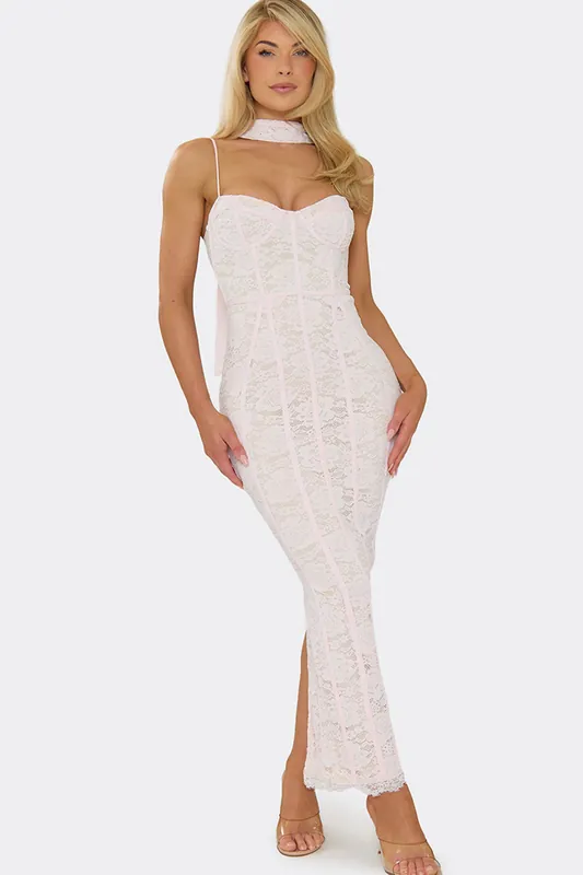Strappy Lace Midi Dress - EGO
