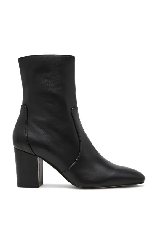 Crossbar Anle Boot Black' Leather Boots - STEVE MADDEN