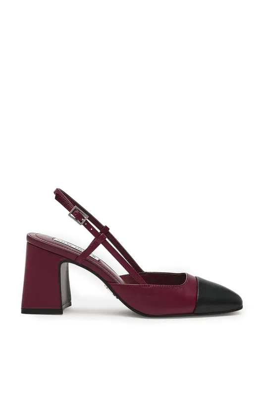 Zeina Heel Red' Leather Heels - STEVE MADDEN