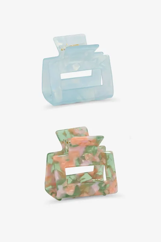 Pastel Resin Claw Clips - Pack of 2