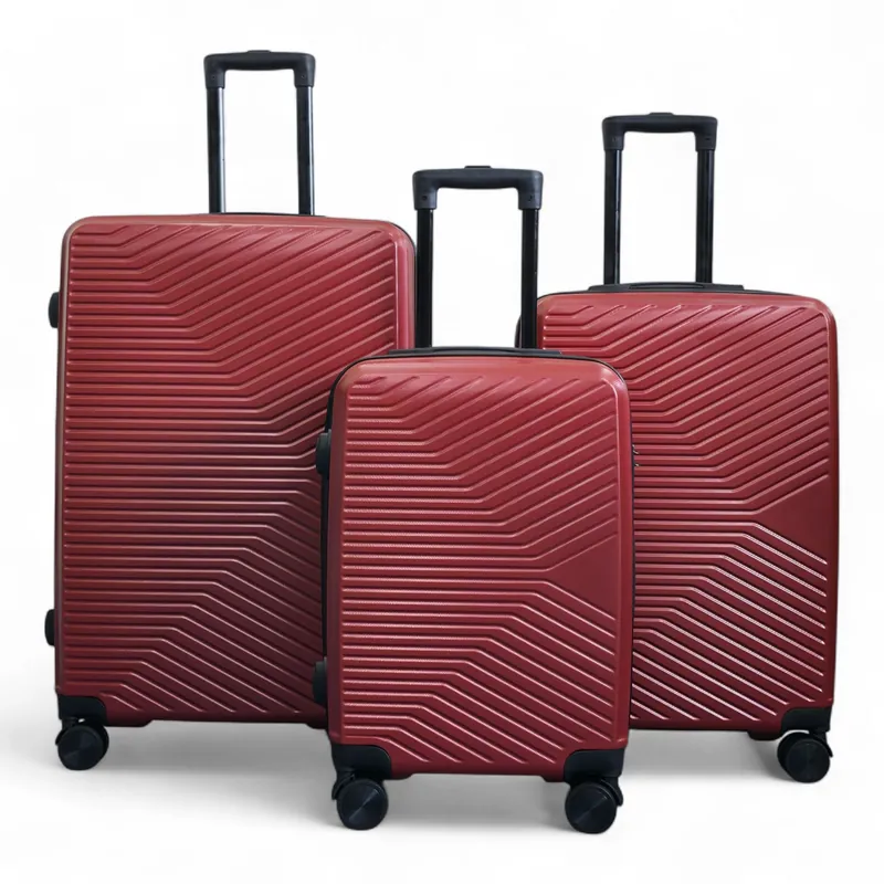 Hardshell Suitcase Robust 8 Wheel Luggage Cabin Case Bag - Infinity Leather