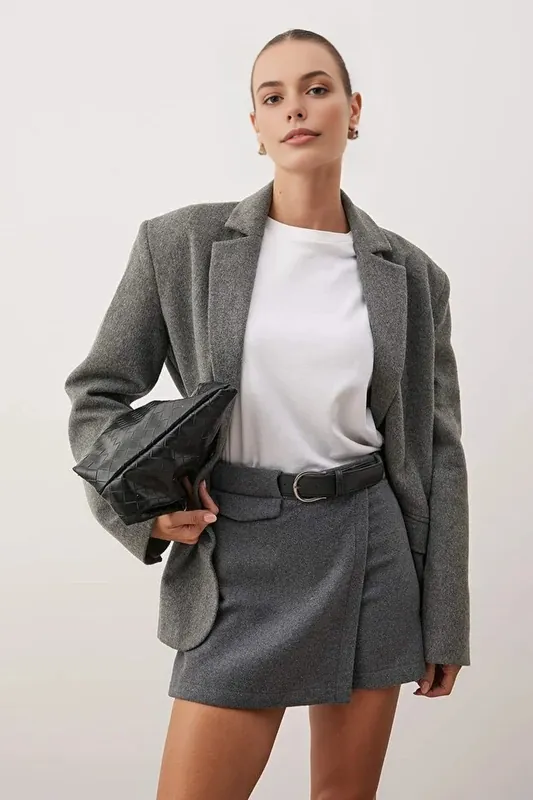 Woven Belted Mini Skort - WOVCOR