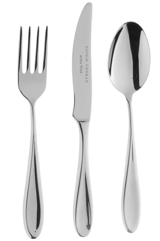 Sophie Conran 'Rivelin' Stainless Steel Childrens Cutlery Set Knife Fork Spoon Gift Boxed - Arthur Price