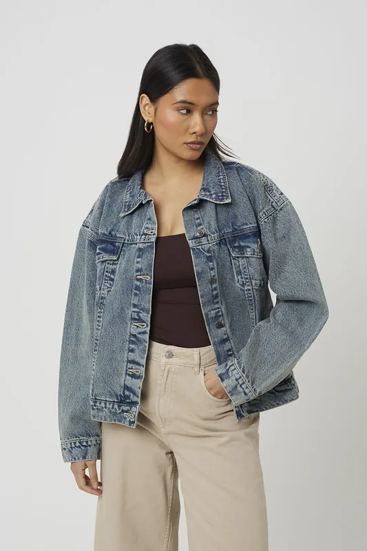 Oversized Denim Jacket - Brave Soul