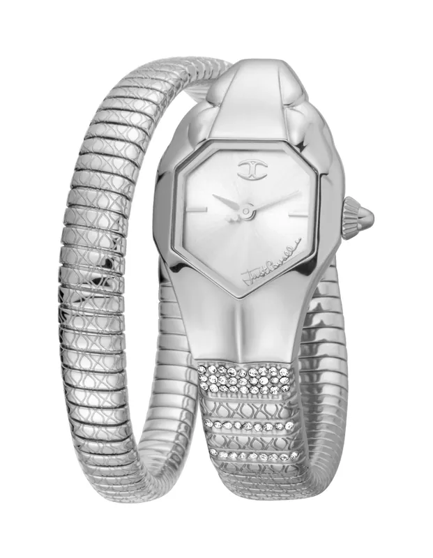Women's Just Glam EVO 2 silver Dial Stainless Steel Bracelet Watch - Just Cavalli