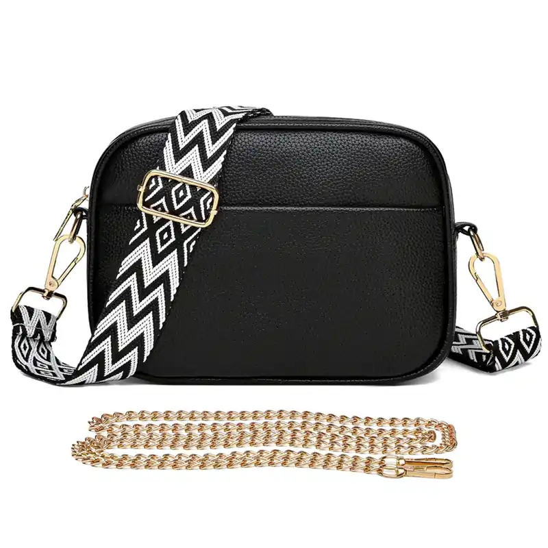 Canvas Strap Shoulder Handheld Cross Body Bag - AJVANI
