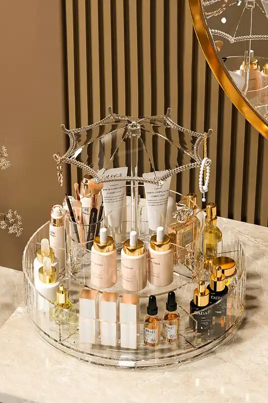 Acrylic Swivel Makeup Organizer - SHEONLY