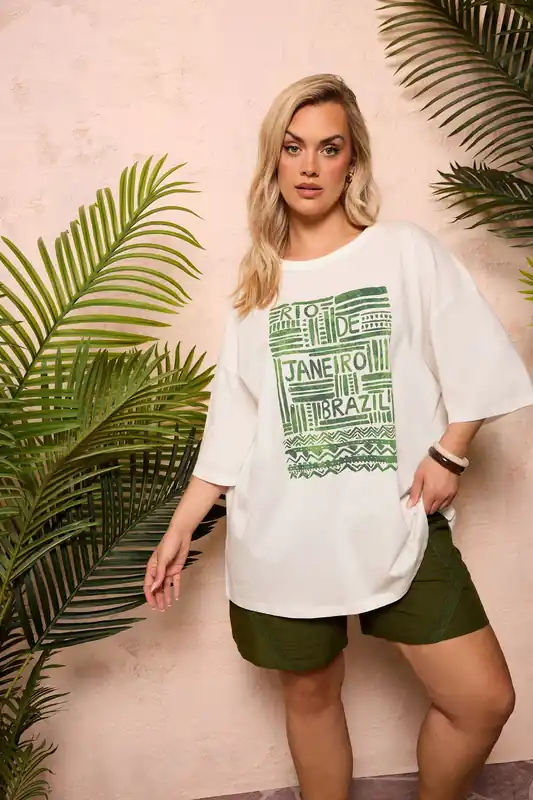 Rio' Abstract Boxy T-Shirt