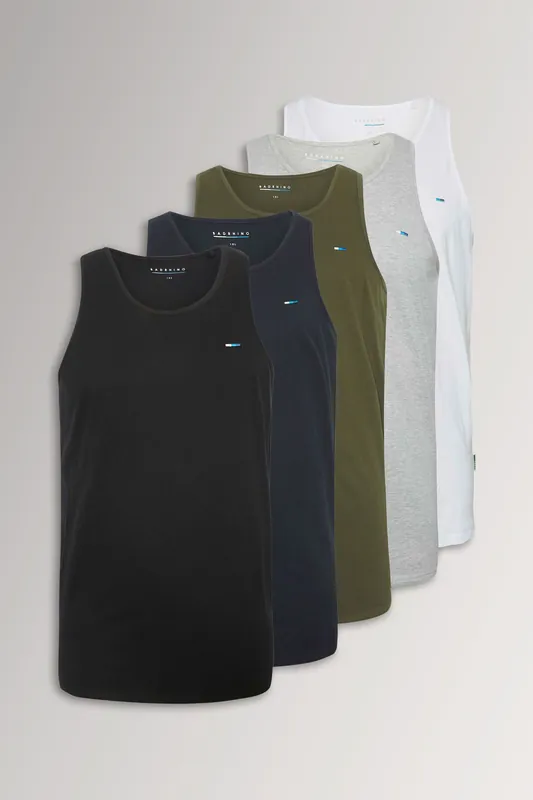 5 Pack Vest Tops - BadRhino