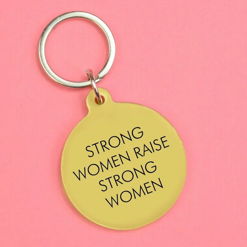 Strong Women Raise Strong Women Keyring - Flamingo Candles