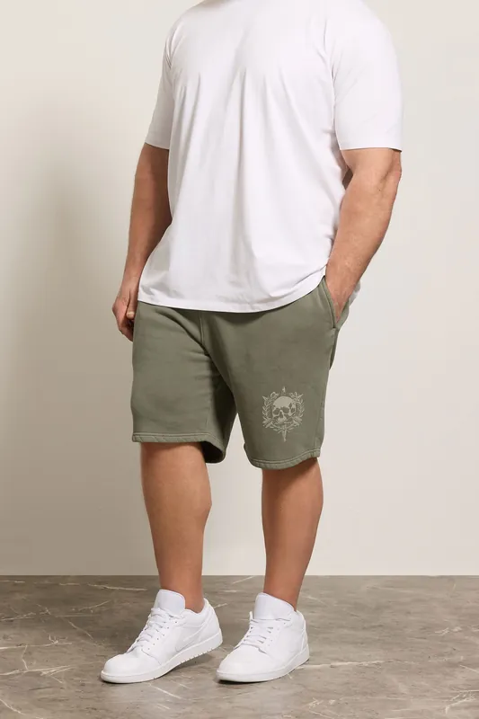 Skull Printed Jogger Shorts - BadRhino