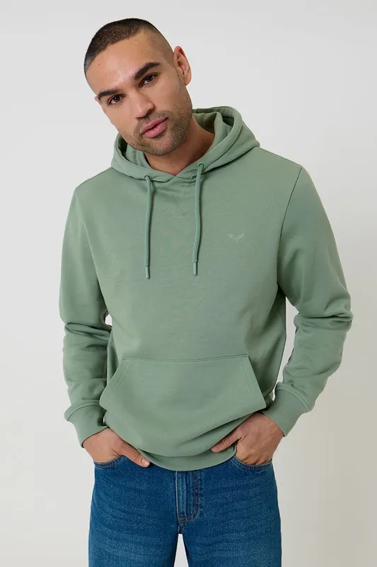 Cotton Blend Pullover Hoody - Threadbare