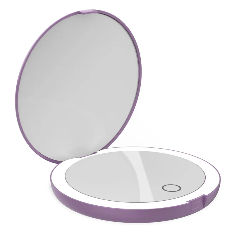 Compact Travel Mirror | 7X Magnified Rechargeable LED Makeup Mirror - LUNA London