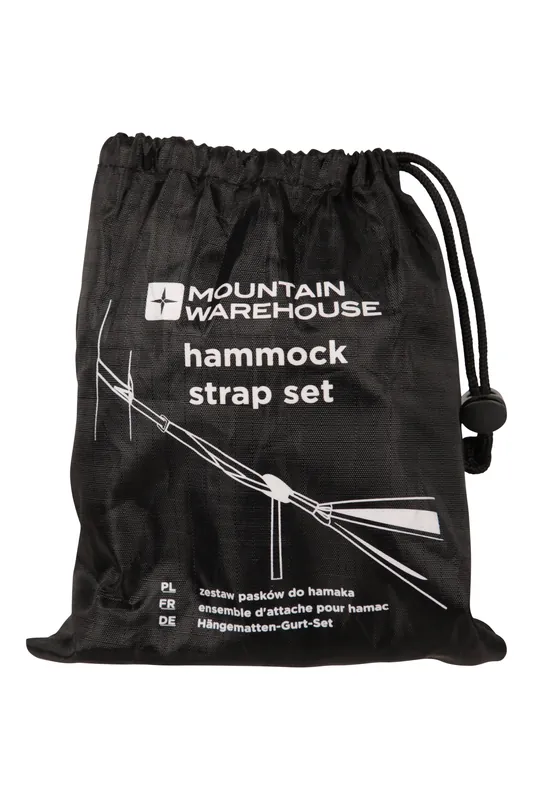 Durable Easy to Install Outdoor Camping Hiking Hammock Strap Set - Mountain Warehouse