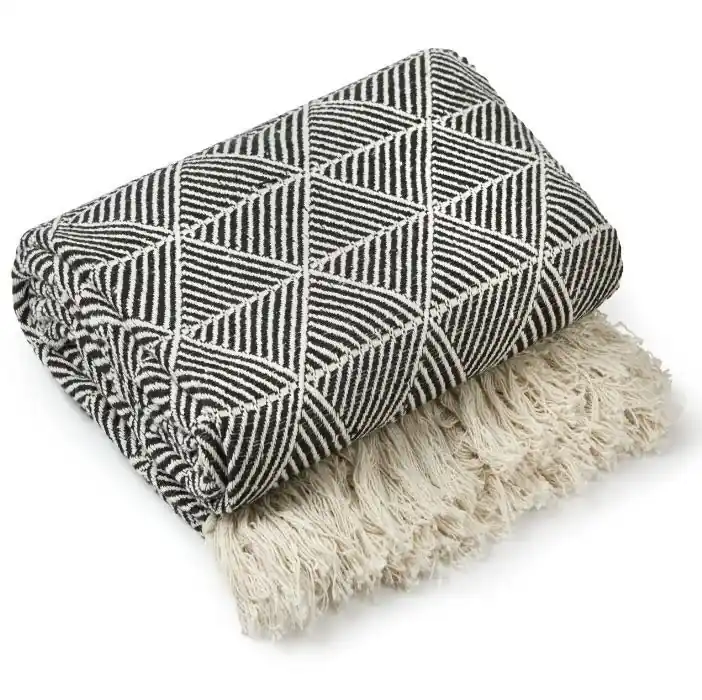 Geo Diamond Collection Cotton Throw - New Edge Blinds