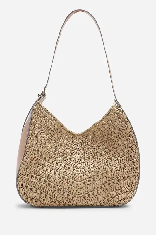 Harmoni Woven Natural Fibre Shoulder Bag - Where's That From