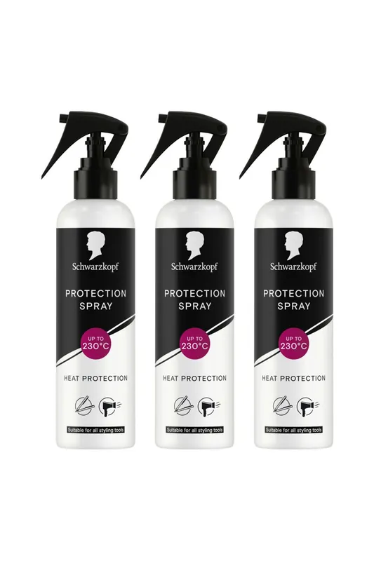 Heat Protection 'Hair Spray' 250ml Hair Care Styling Mist, 3 Pack - Schwarzkopf