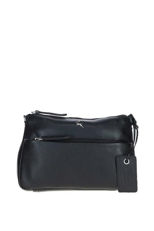 'Belfast' Compact Zip-Closure Leather Crossbody Bag