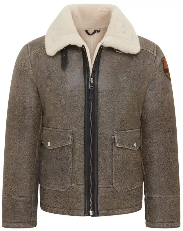 B3 Shearling Bomber Aviator Jacket - Akutan