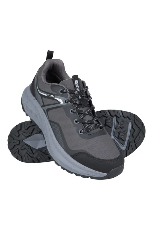 ’Momentum’ Waterproof Heel and Toe Bumpers Lined Trail Running Shoes - Mountain Warehouse