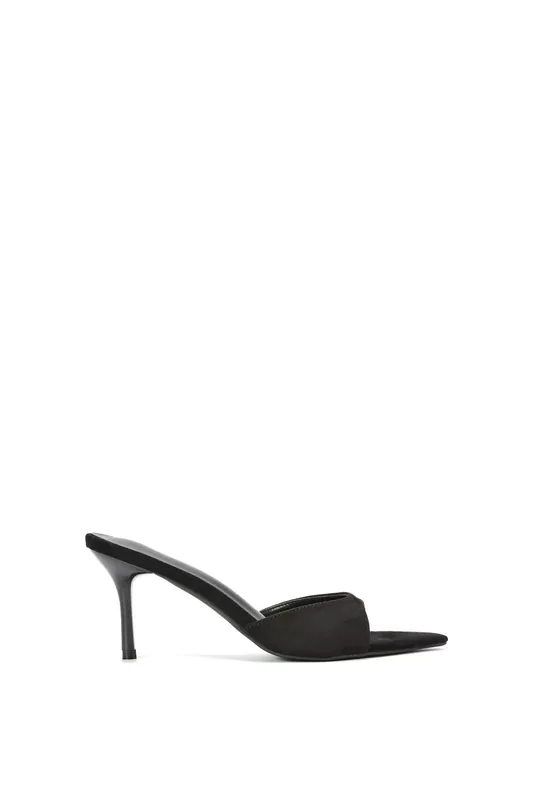 Janel' Slip On Heeled Mules With Stiletto Heel - XY London