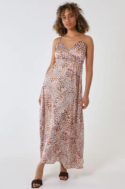 Strappy Wrap Over Maxi Dress - Blue Vanilla