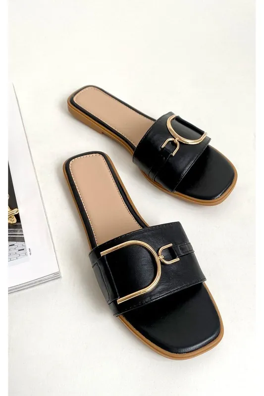 Ashleigh Gold Detail Sliders - IKRUSH