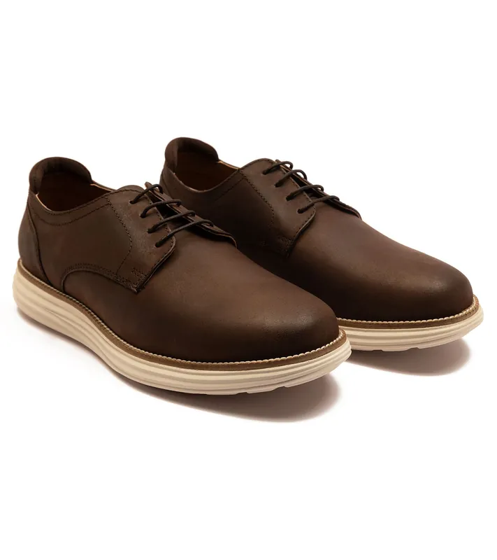 SCOTT' Casual Lace-up Leather Trainer Shoe