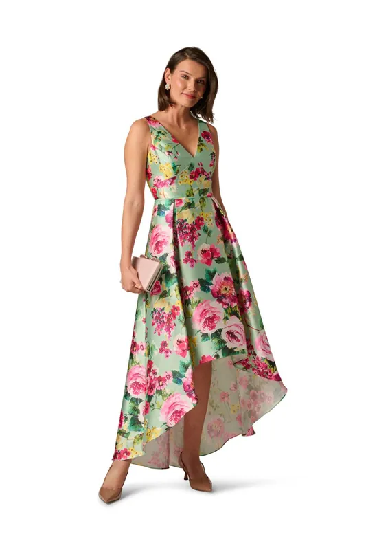 High Low Twill Midi Dress - Adrianna Papell