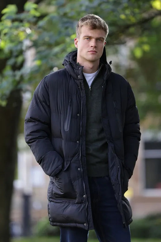 Longline Hooded Padded Jacket - Brave Soul