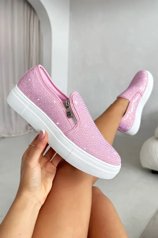 Crystal Zip Pumps Limited Edition Trainers - Love Lemonade