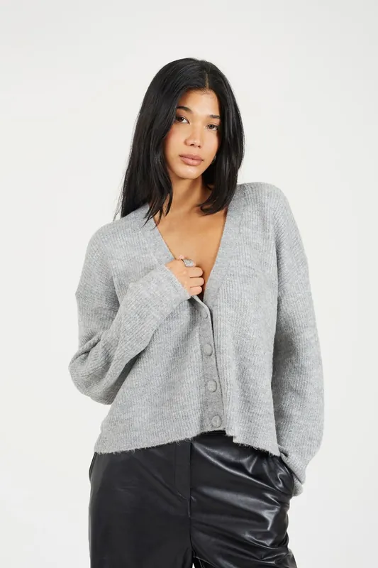 Button Through Soft Knit Cardigan - Brave Soul