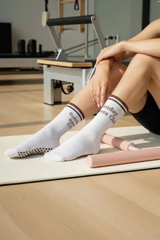Printed Non Slip Cotton Knit Yoga Socks - WOVCOR