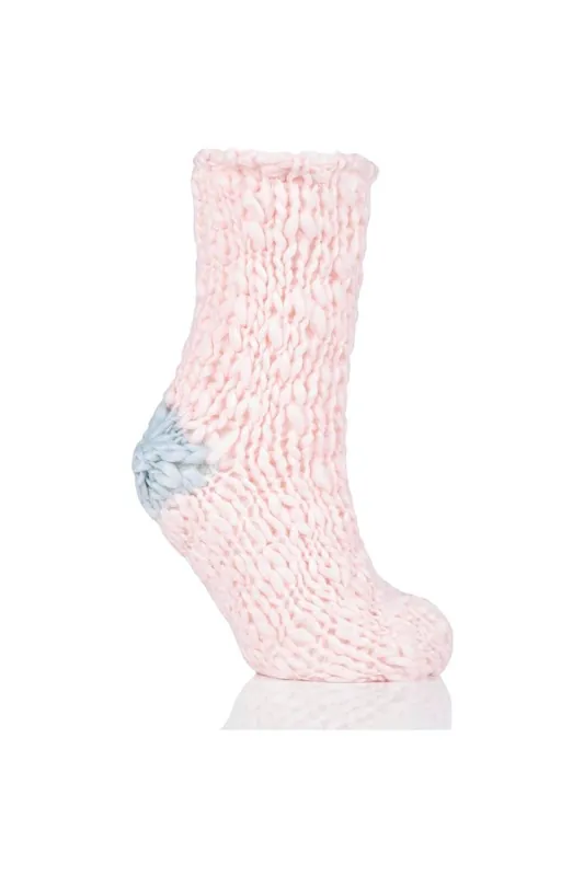 1 Pair Soft Hand Knitted Slipper Socks - ELLE