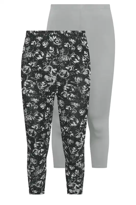 2 Pack Swirl Cropped Leggings - Yours