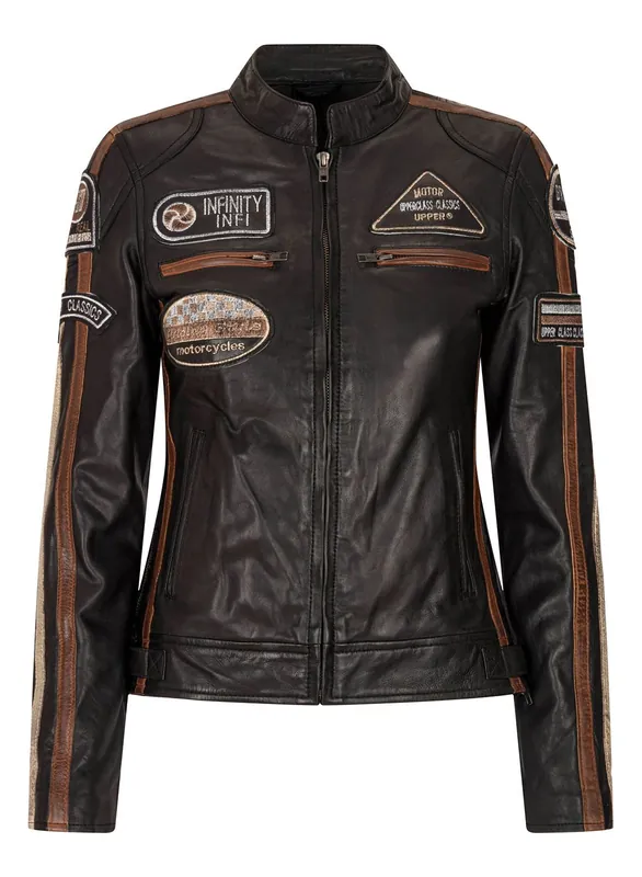 Leather Motorcycle Biker Jacket - TruClothing