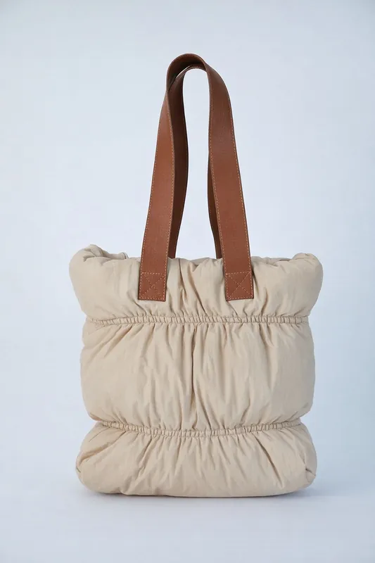 Quilted Puffy Tote Bag - Belissh