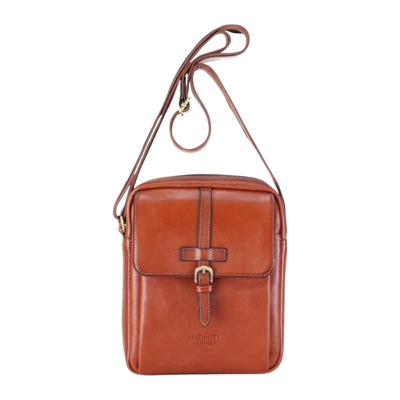 Genuine Leather Vintage Crossbody Messenger Travel Bag - Ashby
