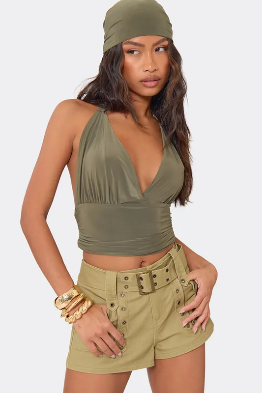 Sleeveless Halter Neck Top - EGO