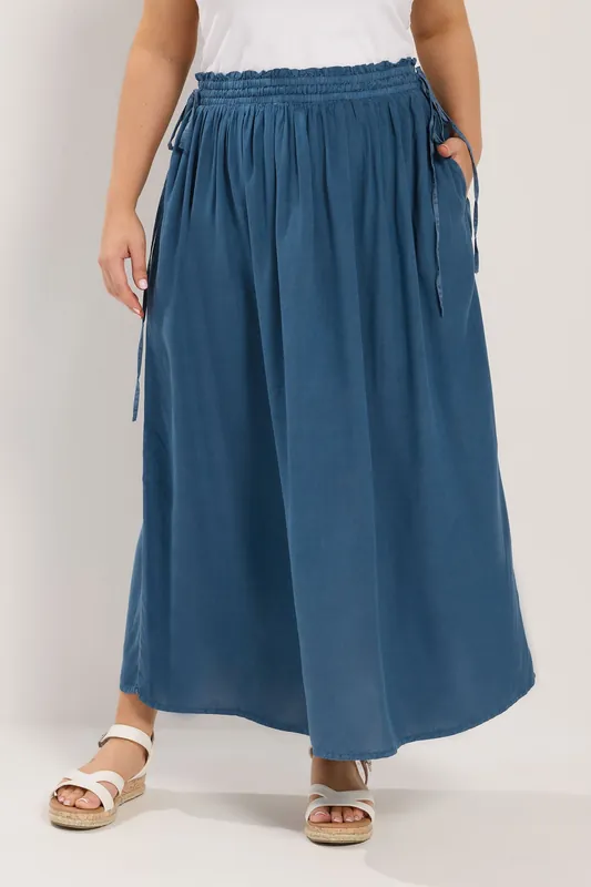 Chambray Midi Skirt - Yours