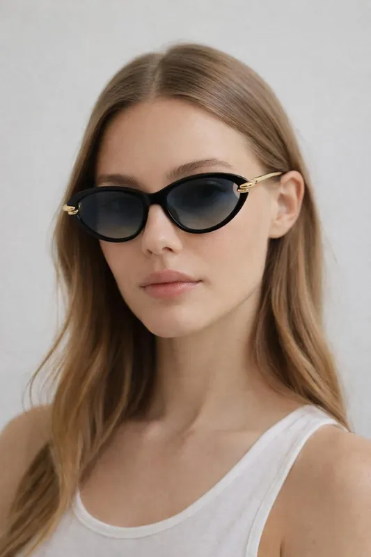 Bold Oval Angular Sunglasses - SVNX