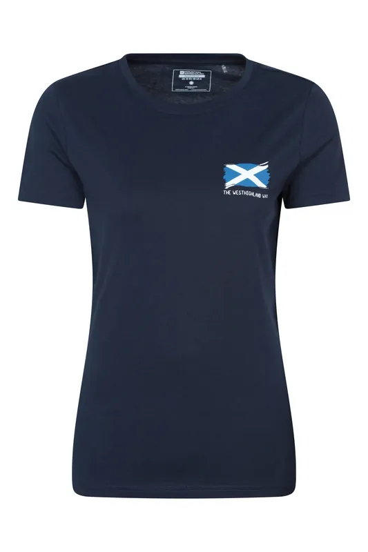 West Highland Way' Lightweight 100% Cotton Short Sleeve Graphic Tee - Mountain Warehouse
