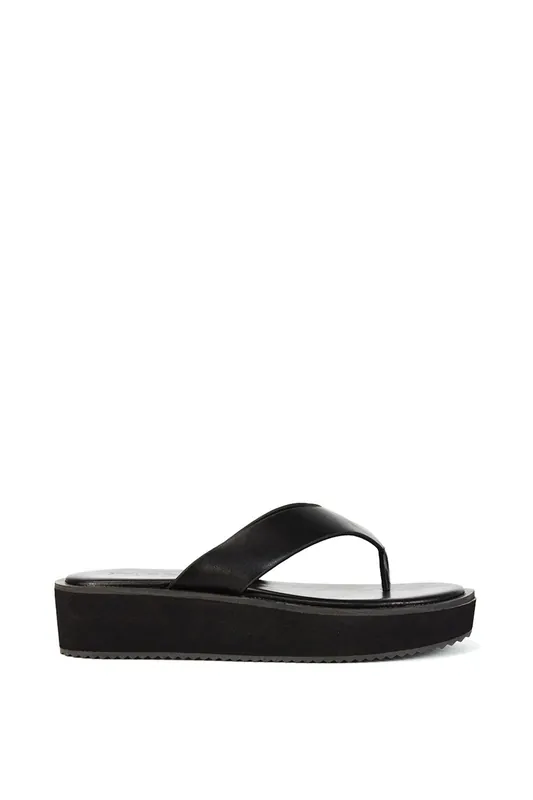 Tammi' Thong Strap Flatform Flip Flop Sandal Slides - XY London
