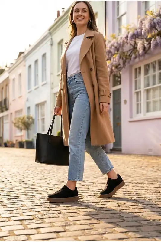 Sybil Faux Suede Platform Trainers - IKRUSH