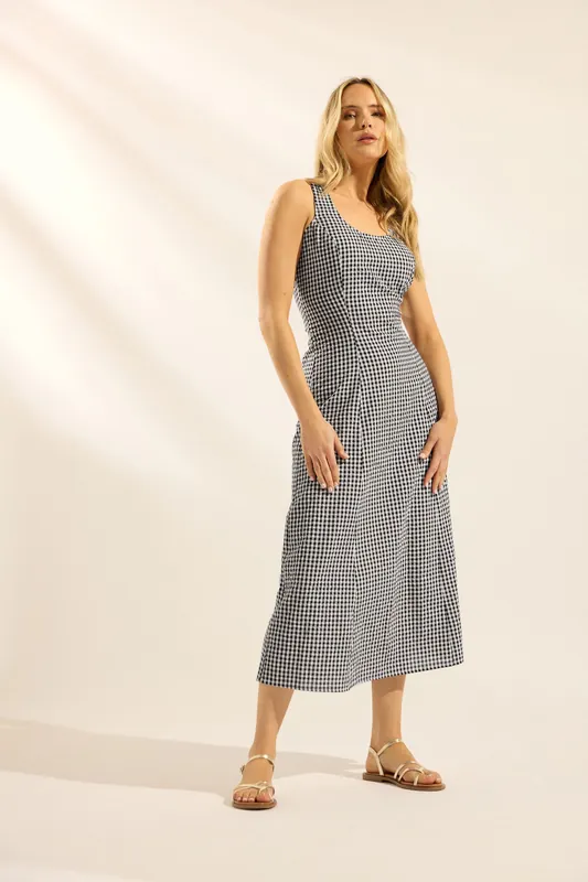 Tall Gingham Midi Dress - Long Tall Sally