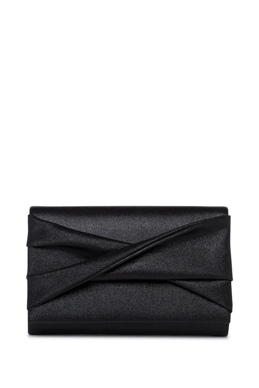 Deloria Pleated Twist Clutch Bag - Paradox London